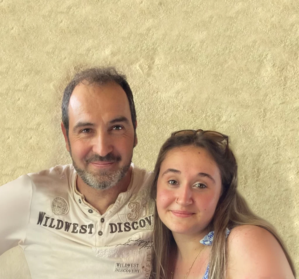 Photo portrait d'un homme éric, et de sa fille, manon